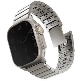 Řemínek Uniq Strova Mag na Apple Watch 42/44/45/49mm (UNIQ-49MM-STRVMSIL) titanium