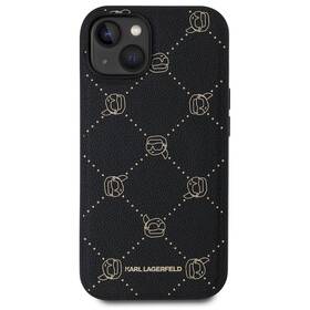 Kryt na mobil Karl Lagerfeld PU Karl Heads Pattern MagSafe na Apple iPhone 14 černá barva
