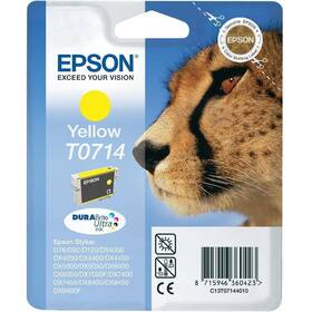 Inkoustová náplň Epson T0714, 5,5 ml (C13T07144011) žlutá
