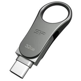 USB Flash Silicon Power Mobile C80 32 GB (SP032GBUC3C80V1S) stříbrný
