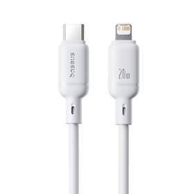 Kabel Baseus Silky USB-C/Lightning, 20W, 1m bílá barva
