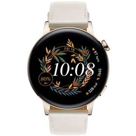 Chytré hodinky Huawei Watch GT 3 42 mm (Elegant) - Light Gold + White Leather Strap (55027150)