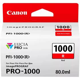 Inkoustová náplň Canon PFI-1000 R, 80 ml (0554C001) červená