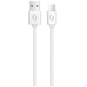 Kabel Aligator USB/USB-C, 1m bílá barva
