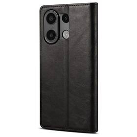 Pouzdro na mobil flipové Lenuo Leather na Xiaomi Redmi Note 13 černá barva
