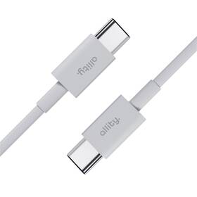 Kabel Allity AUC-03, 60W, USB-C/USB-C, 1m bílá barva
