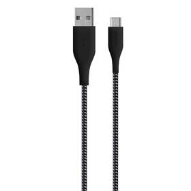 Kabel Puro Kevlar USB-C/USB-A, látkový, 30 W, 1,2 m černá barva
