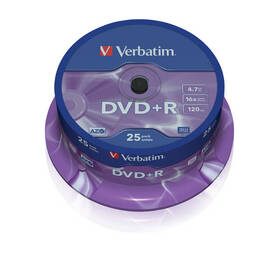 Verbatim DVD+R 4,7GB, 16x, 25cake