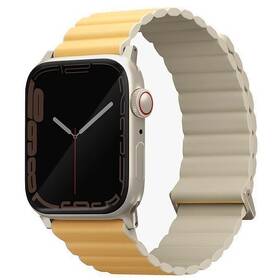 Řemínek Uniq Revix Premium Edition Reversible na Apple Watch 42/44/45/49mm (UNIQ-45MM-REVPCYELIVY) žlutý/béžový