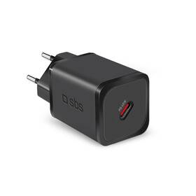 Nabíječka do sítě SBS Mini USB-C, GaN, 45 W, PD černá barva
