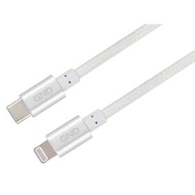 GND USB-C / Lightning, MFI, opletený, 1m