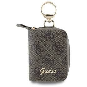 Klíčenka Guess PU 4G Script Logo hnědá barva
