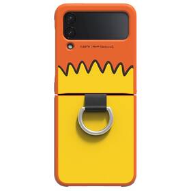 Kryt na mobil Samsung Galaxy Z Flip4 Silicone Cover with ring, Bart Simpson (GP-XVF721HONOW)