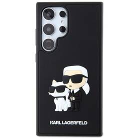 Kryt na mobil Karl Lagerfeld 3D Rubber Karl and Choupette na Samsung Galaxy S24 Ultra (KLHCS24L3DRKCNK) černý