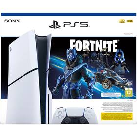 Herní konzole Sony PlayStation 5 (typ modelu - slim) Fortnite Bundle bílá barva
