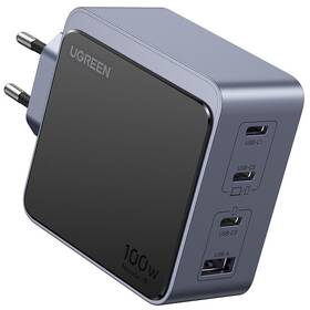 Nabíječka do sítě UGREEN Nexode S 100W 3xUSB-C, 1xUSB-A, GaN šedá barva
