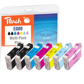 Inkoustová náplň Peach Epson 80, T0807 MultiPack Plus, 7x 8,2  ml - CMYK (319558)