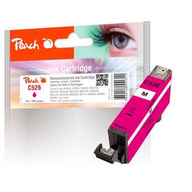 Inkoustová náplň Peach Canon CLI-526M, 600 stran (314459) purpurová