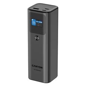 Powerbank Canyon PB-2010, 27000mAh, 2x USB-C, 140W PD3.1, 1x USB-A QC 3.0, display černá barva
