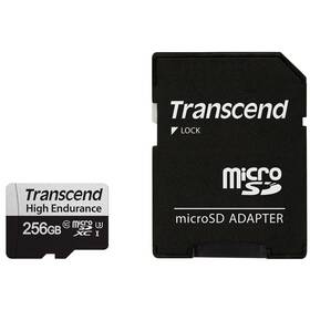 Paměťová karta Transcend MicroSDXC High Endurance 256GB UHS-I U1 (95R/45W) + adaptér (TS256GUSD350V)