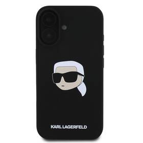 Kryt na mobil Karl Lagerfeld Karl Head na Apple Iphone 16, MagSafe černá barva
