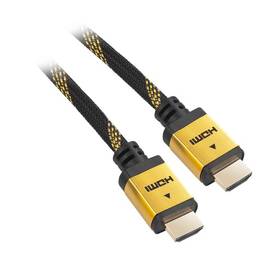 Kabel GoGEN HDMI 1.4, 1,5m, opletený, pozlacený, s ethernetem (GOGHDMI150MM04) černý - zánovní - 24 měsíců záruka