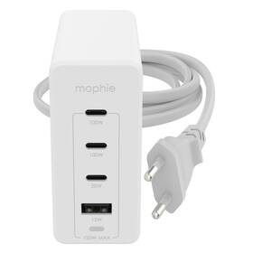 Nabíječka do sítě Mophie GaN, 3x USB-C, 1x USB, PD/HUB - 120W (ZG409909309) bílý