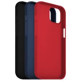 Set krytů na mobil FIXED Story na Apple iPhone 15 (FIXST-1200-3SET2) černý/červený/modrý