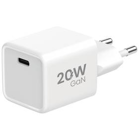 Nabíječka do sítě WG GaN, 1xUSB-C, PD 20W bílá barva
