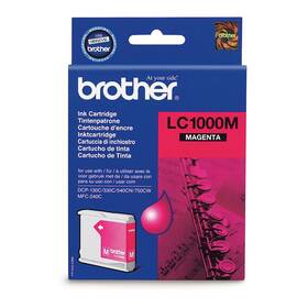 Inkoustová náplň Brother LC-1000M, 400 stran (LC1000M) purpurová