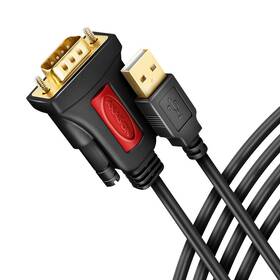 Kabel Axagon USB-A 2.0 - sériový RS-232 Prolific adaptér,1,5m černá barva
