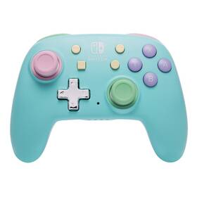 Gamepad PowerA Nano Enhanced Wireless Controller na Nintendo Switch - Spring Dream tyrkysová barva
