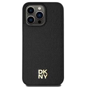Kryt na mobil DKNY PU Leather Repeat Pattern Stack Logo Magsafe na iPhone 15 Pro Max (DKHMP15XPSHRPSK) černý