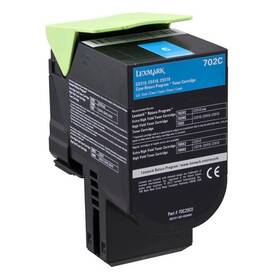 Toner Lexmark 70C20C0, 1000 stran, pro CS510de, CS410dn, CS310dn, CS310n, CS410n (70C20C0) azurový