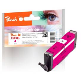 Inkoustová náplň Peach Canon CLI-581XL, 10 ml (320632) purpurová