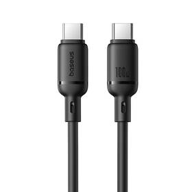 Kabel Baseus Silky USB-C/USB-C, 100W, 1m černá barva
