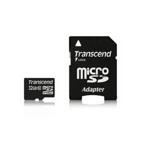 Paměťová karta Transcend MicroSDHC 32GB Class10 + adaptér (TS32GUSDHC10 )