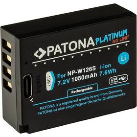 Baterie PATONA pro foto Fuji NP-W126S 1050mAh Li-Ion Platinum, USB-C 
