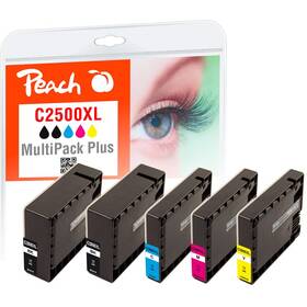 Inkoustová náplň Peach Canon PGI-2500XL, MultiPack Plus, 2x76, 3x23 ml - CMYK (319393)