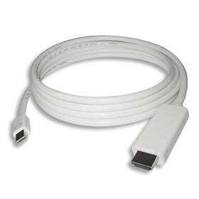 Kabel PremiumCord Mini DisplayPort 1.2 / HDMI 2.0, 2m (kportadmk04-02) bílý - zánovní - 24 měsíců záruka