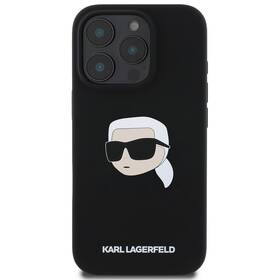 Kryt na mobil Karl Lagerfeld Liquid Silicone Karl Head MagSafe na Apple iPhone 16 Pro Max černá barva
