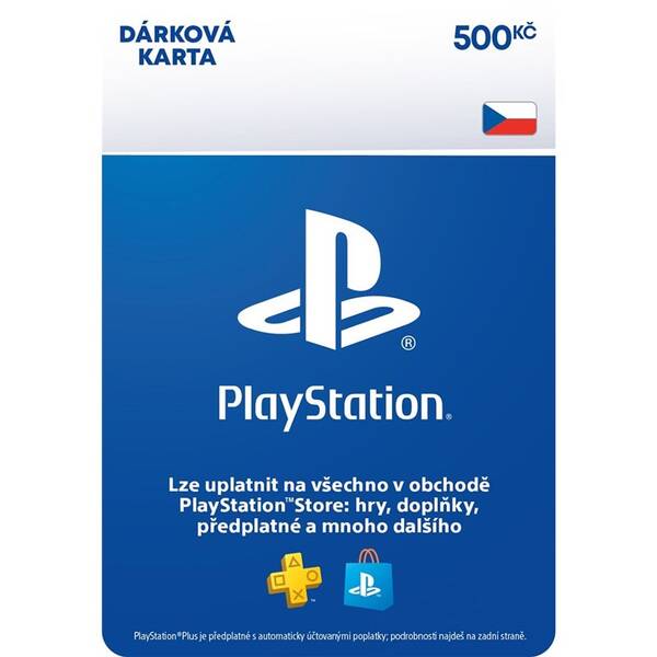  Sony PlayStation Store CZ - elektronická peněženka 500 Kč 
