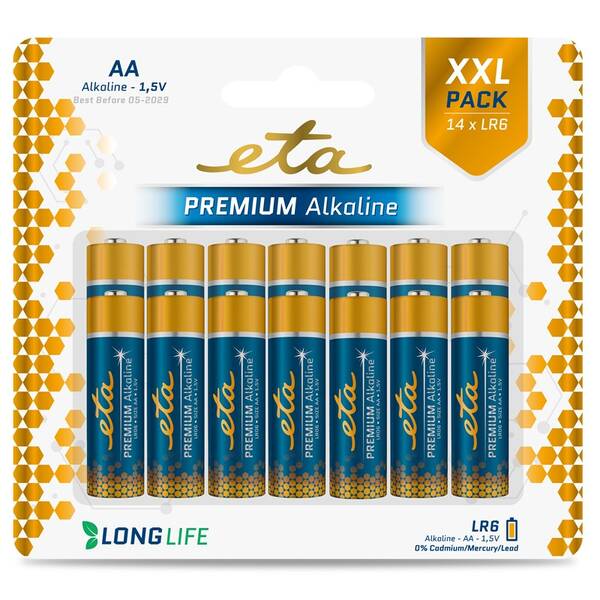  ETA ALKALINE AA, LR06, blistr 14ks 
