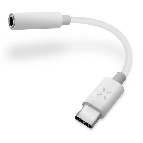 Redukce FIXED LINK USB-C/3,5mm jack s DAC chipem bílá barva
