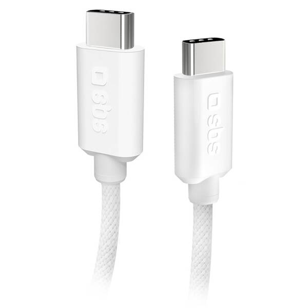 Kabel SBS USB-C/USB-C, PD, 60 W, 1,5 m šedá barva
