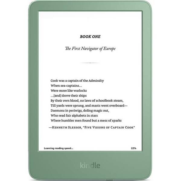 Čtečka e-knih Amazon Kindle 2024 16 GB - s reklamou zelená barva
