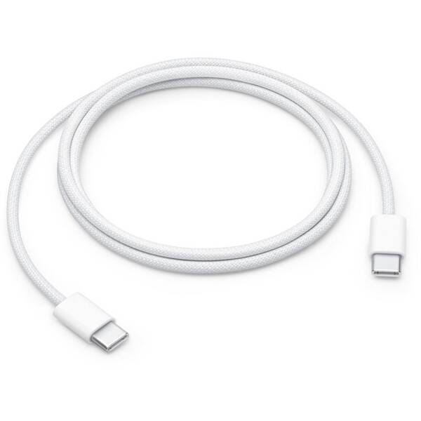 Kabel Apple USB-C/USB-C 60 W opletený, 1m bílá barva
