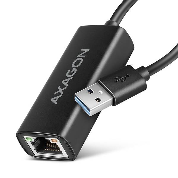 Síťová karta Axagon USB-A 3.2 Gen 1 - Gigabit, Realtek 8153 černá barva
