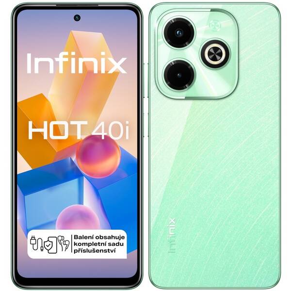 Mobilní telefon Infinix Hot 40i 4 GB / 128 GB zelená barva
