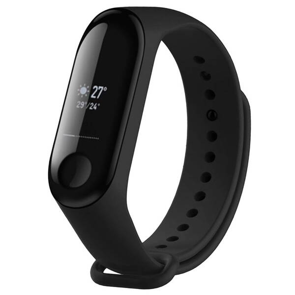 Řemínek FIXED Silicone Strap na Xiaomi Mi Band 3/4 černá barva
